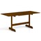 Natural Wood Dining Table for 6-8 – Rubber Wood Frame with MDF Top, 220-lb Capacity
